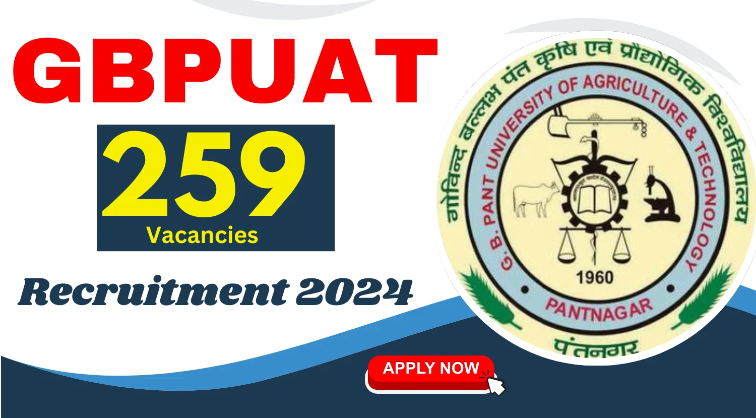 GBPUAT Faculty 259 Recruitment 2024