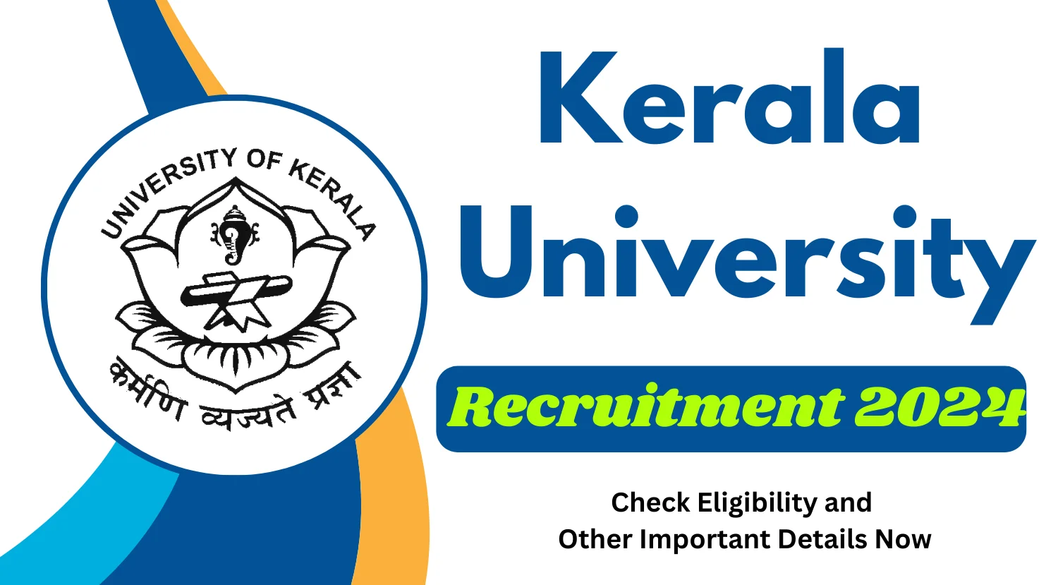 Kerala University Mechanic cum Electrician Recruitment 2024