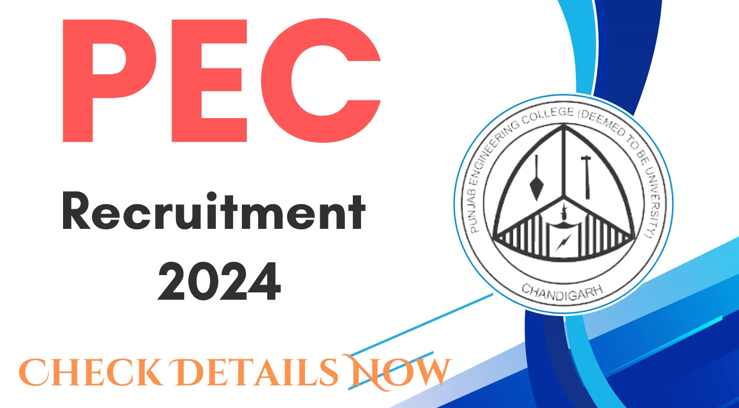 PEC Faculty Recruitment 2024